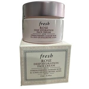 NEW Fresh Rose Deep Hydration Face Cream - Travel Size 15ml 0.5 fl oz - BNIB